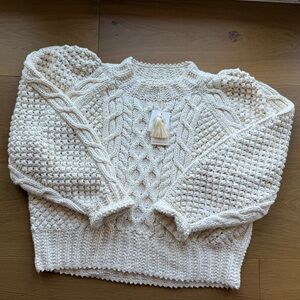 Doen Bayou Cream Cable Knit Sweater